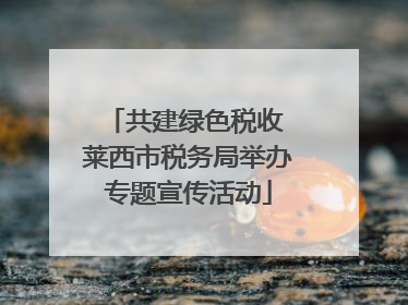 共建绿色税收 莱西市税务局举办专题宣传活动