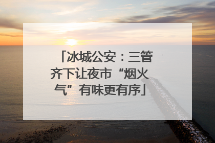 冰城公安：三管齐下让夜市“烟火气”有味更有序