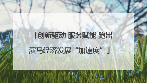 创新驱动 服务赋能 跑出演马经济发展“加速度”
