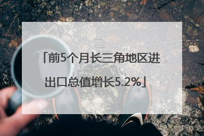 前5个月长三角地区进出口总值增长5.2%