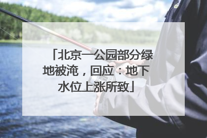 北京一公园部分绿地被淹，回应：地下水位上涨所致