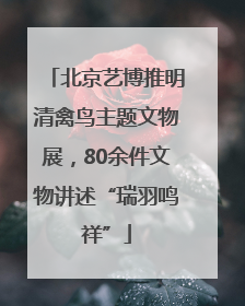 北京艺博推明清禽鸟主题文物展，80余件文物讲述“瑞羽鸣祥”