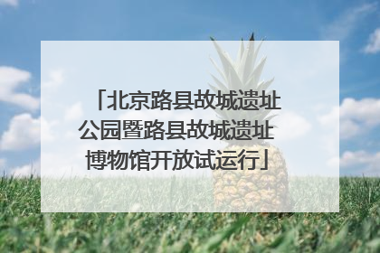 北京路县故城遗址公园暨路县故城遗址博物馆开放试运行