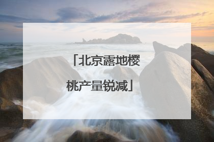 北京露地樱桃产量锐减