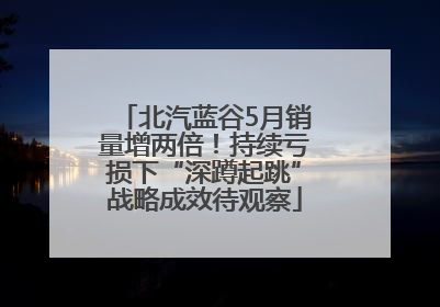 北汽蓝谷5月销量增两倍！持续亏损下“深蹲起跳”战略成效待观察