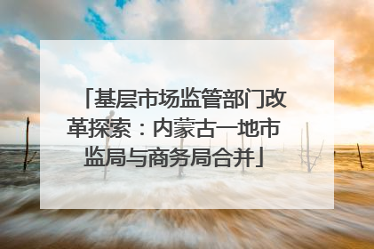 基层市场监管部门改革探索：内蒙古一地市监局与商务局合并