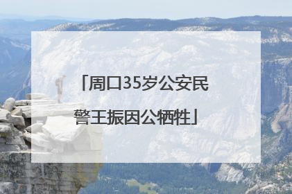 周口35岁公安民警王振因公牺牲