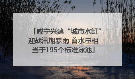 咸宁兴建“城市水缸”迎战汛期暴雨 蓄水量相当于195个标准泳池