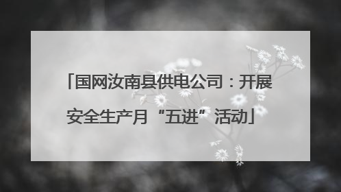 国网汝南县供电公司：开展安全生产月“五进”活动
