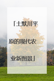 土默川平原的现代农业新图景