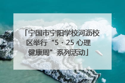 宁国市宁阳学校河沥校区举行“5・25 心理健康周”系列活动