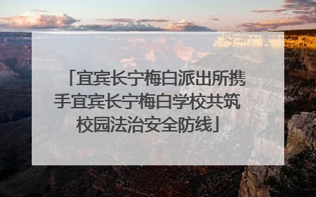 宜宾长宁梅白派出所携手宜宾长宁梅白学校共筑校园法治安全防线