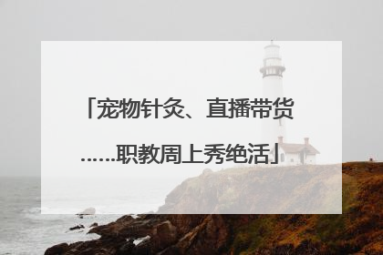 宠物针灸、直播带货……职教周上秀绝活
