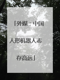 外媒：中国人形机器人志存高远