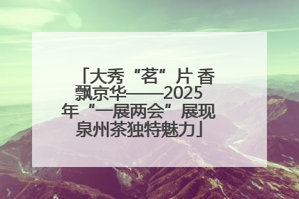大秀“茗”片 香飘京华——2025年“一展两会”展现泉州茶独特魅力