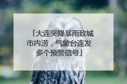 大连突降暴雨致城市内涝，气象台连发多个预警信号
