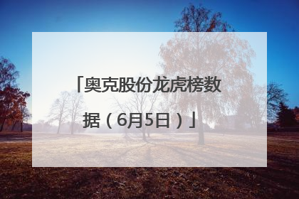 奥克股份龙虎榜数据（6月5日）