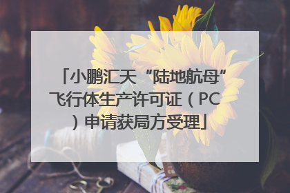 小鹏汇天“陆地航母”飞行体生产许可证（PC）申请获局方受理