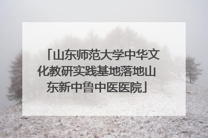 山东师范大学中华文化教研实践基地落地山东新中鲁中医医院