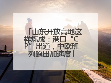山东开放高地这样炼成：港口“CP”出道，中欧班列跑出加速度