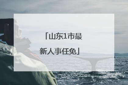 山东1市最新人事任免