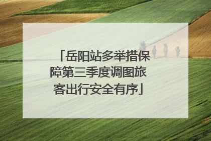 岳阳站多举措保障第三季度调图旅客出行安全有序