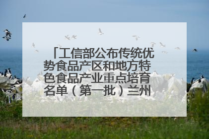 工信部公布传统优势食品产区和地方特色食品产业重点培育名单（第一批）兰州牛肉拉面位列其中