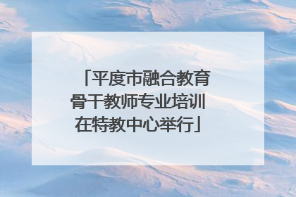 平度市融合教育骨干教师专业培训在特教中心举行