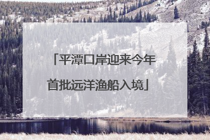 平潭口岸迎来今年首批远洋渔船入境