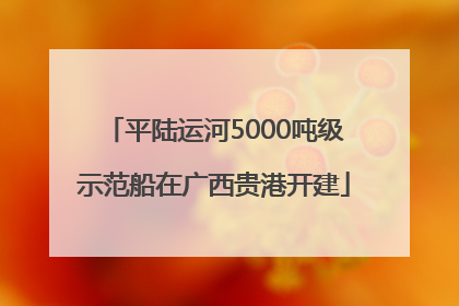平陆运河5000吨级示范船在广西贵港开建