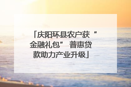 庆阳环县农户获“金融礼包” 普惠贷款助力产业升级