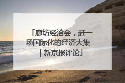 廊坊经洽会，赶一场国际化的经济大集｜新京报评论