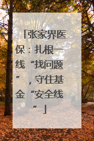 张家界医保：扎根一线“找问题”，守住基金“安全线”