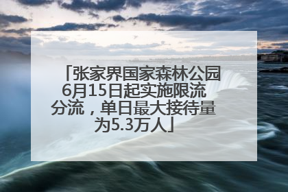 张家界国家森林公园6月15日起实施限流分流，单日最大接待量为5.3万人