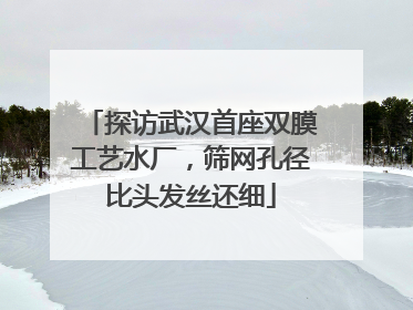 探访武汉首座双膜工艺水厂，筛网孔径比头发丝还细