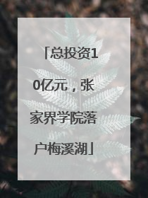 总投资10亿元，张家界学院落户梅溪湖