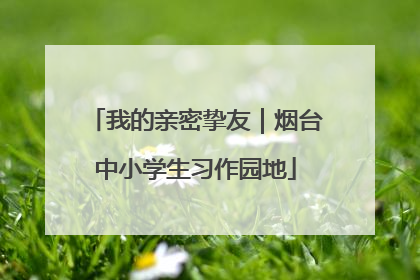我的亲密挚友｜烟台中小学生习作园地