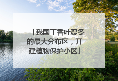 我国丁香叶忍冬的最大分布区，开建植物保护小区