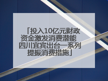 投入10亿元财政资金激发消费潜能 四川宜宾出台一系列提振消费措施