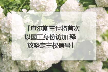 查尔斯三世将首次以国王身份访加 释放坚定主权信号