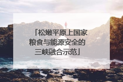 松嫩平原上国家粮食与能源安全的三峡融合示范