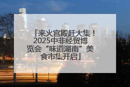 来火宫殿赶大集！2025中非经贸博览会“味道湖南”美食市集开启
