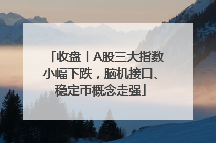 收盘丨A股三大指数小幅下跌，脑机接口、稳定币概念走强