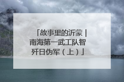 故事里的沂蒙｜南海第一武工队智歼日伪军（上）