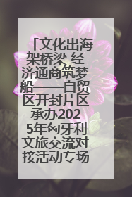 文化出海架桥梁 经济通商筑梦船——自贸区开封片区承办2025年匈牙利文旅交流对接活动专场