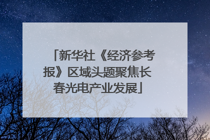 新华社《经济参考报》区域头题聚焦长春光电产业发展