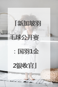 新加坡羽毛球公开赛：国羽1金2银收官