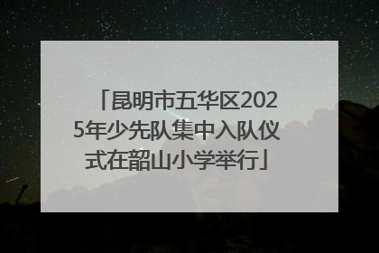 昆明市五华区2025年少先队集中入队仪式在韶山小学举行