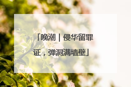 晚潮｜侵华留罪证，弹洞满墙壁