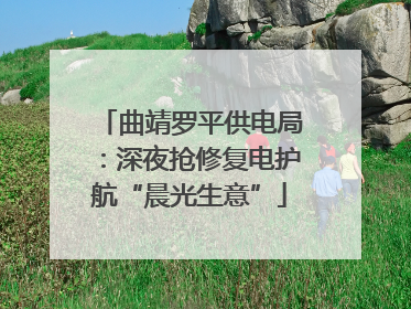 曲靖罗平供电局：深夜抢修复电护航“晨光生意”